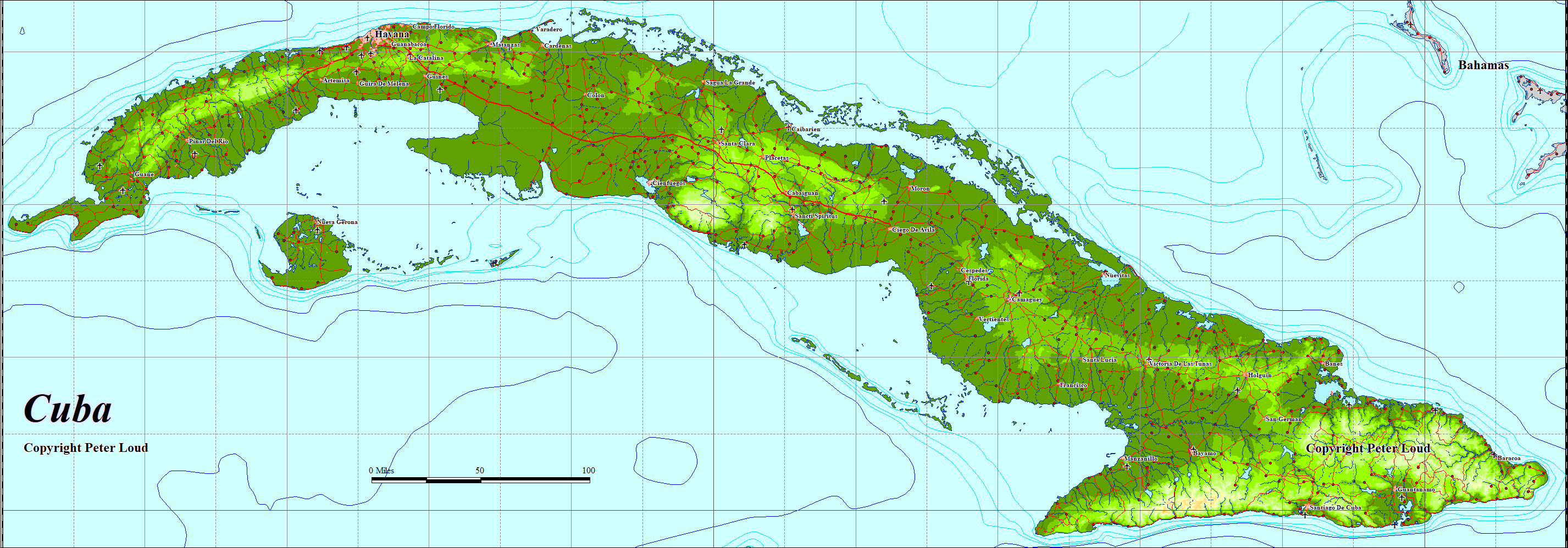 Map of Cuba